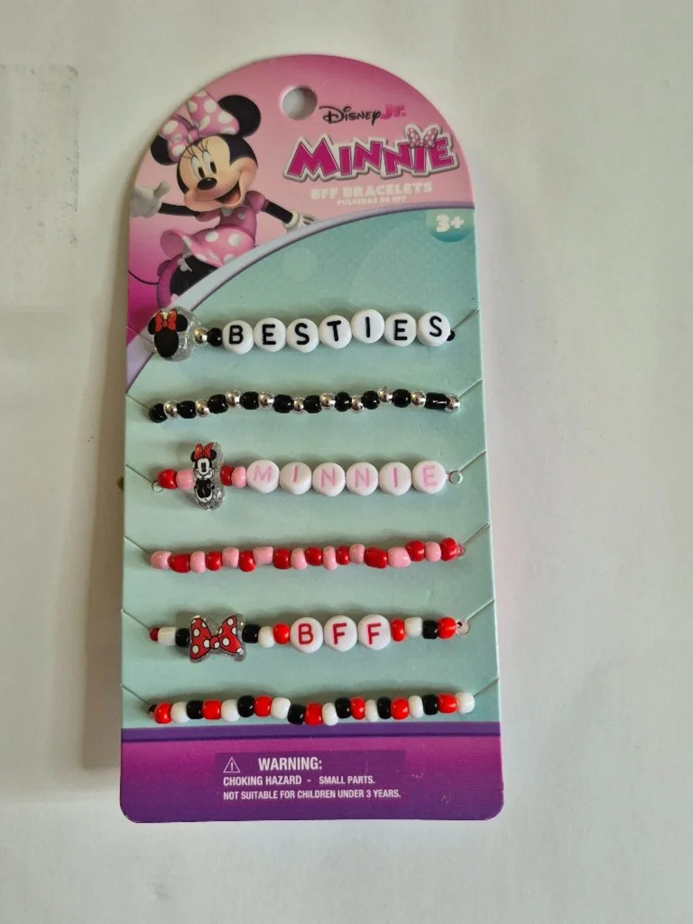 Disney Minnie BFF Colorful Bracelets, 6 Set, 3+ New with Tag